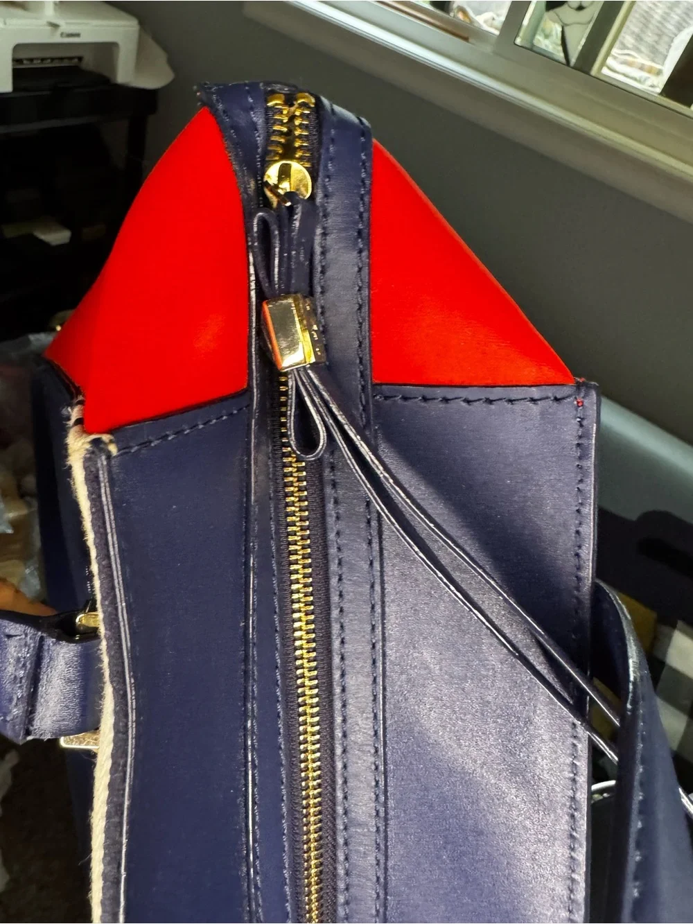 Kate Spade Striped Navy & Red Women's Satchel -
